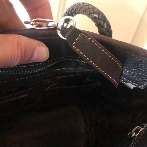 Brighton black brown leather baguette bag A 523456 - Picture 9 of 12